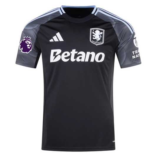 Aston Villa 2025/26 Away Black Jersey Donyell Malen #17