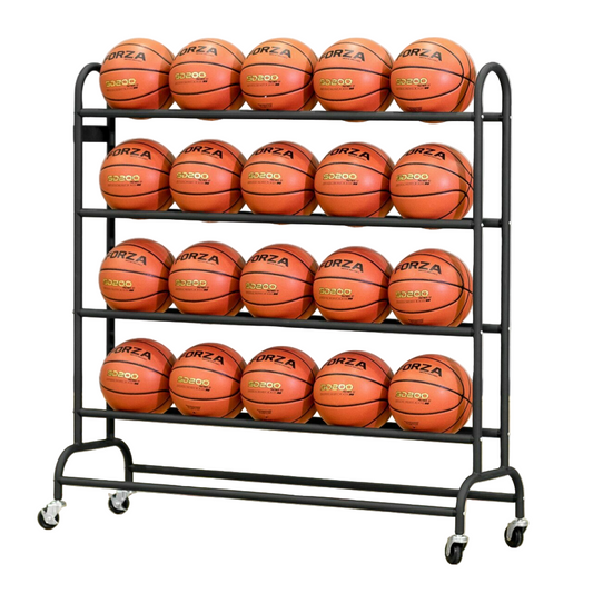Freestanding Sports Ball Cart Portable Ball Rack - 20 Balls