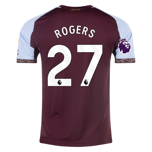 Aston Villa 2025/26 Home Burgundy Jersey Morgan Rogers #27