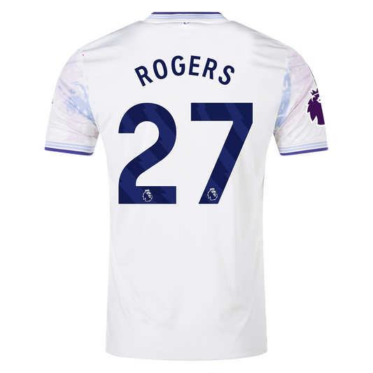 Aston Villa 2025/26 Third White Jersey Morgan Rogers #27