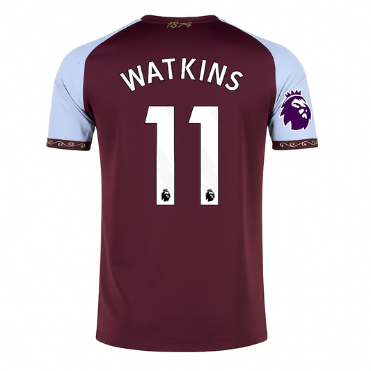 Aston Villa 2025/26 Home Burgundy Jersey Ollie Watkins #11