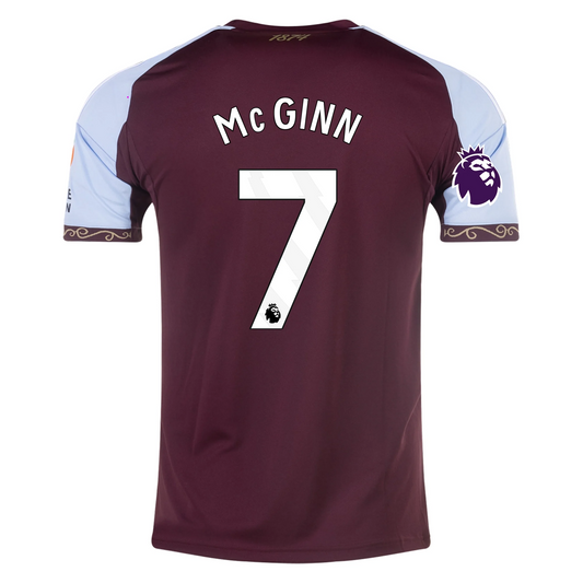 Aston Villa 2025/26 Home Burgundy Jersey John McGinn #7