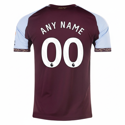 Aston Villa 2025/26 Home Burgundy Jersey Custom