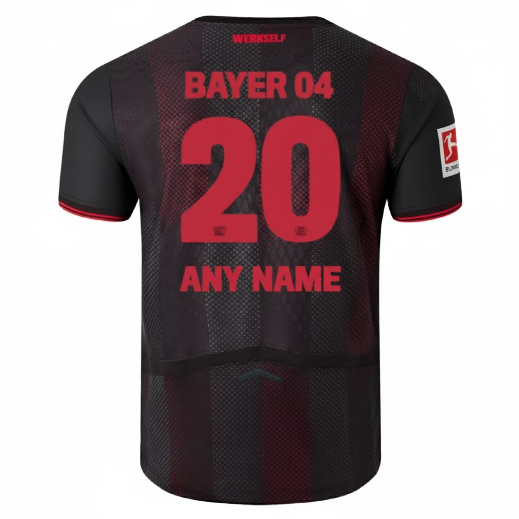 Bayer 04 Leverkusen Home Black Custom Jersey 2025/2026