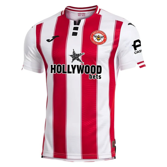 Brentford 2025/26 Home White/Red Jersey Custom