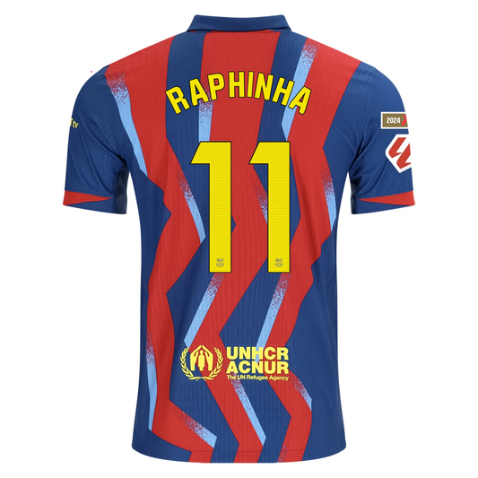 FC Barcelona 2025/26 Fourth Blue/Red Jersey Raphinha #11