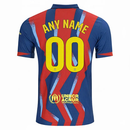 FC Barcelona 2025/26 Fourth Blue/Red Jersey Custom