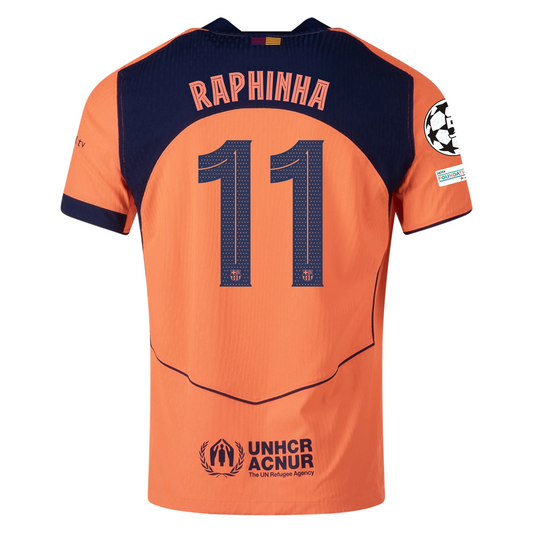 FC Barcelona 2025/26 Third Orange Jersey Raphinha #11