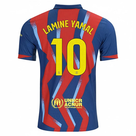 FC Barcelona 2025/26 Fourth Blue/Red Jersey Lamine Yamal #10